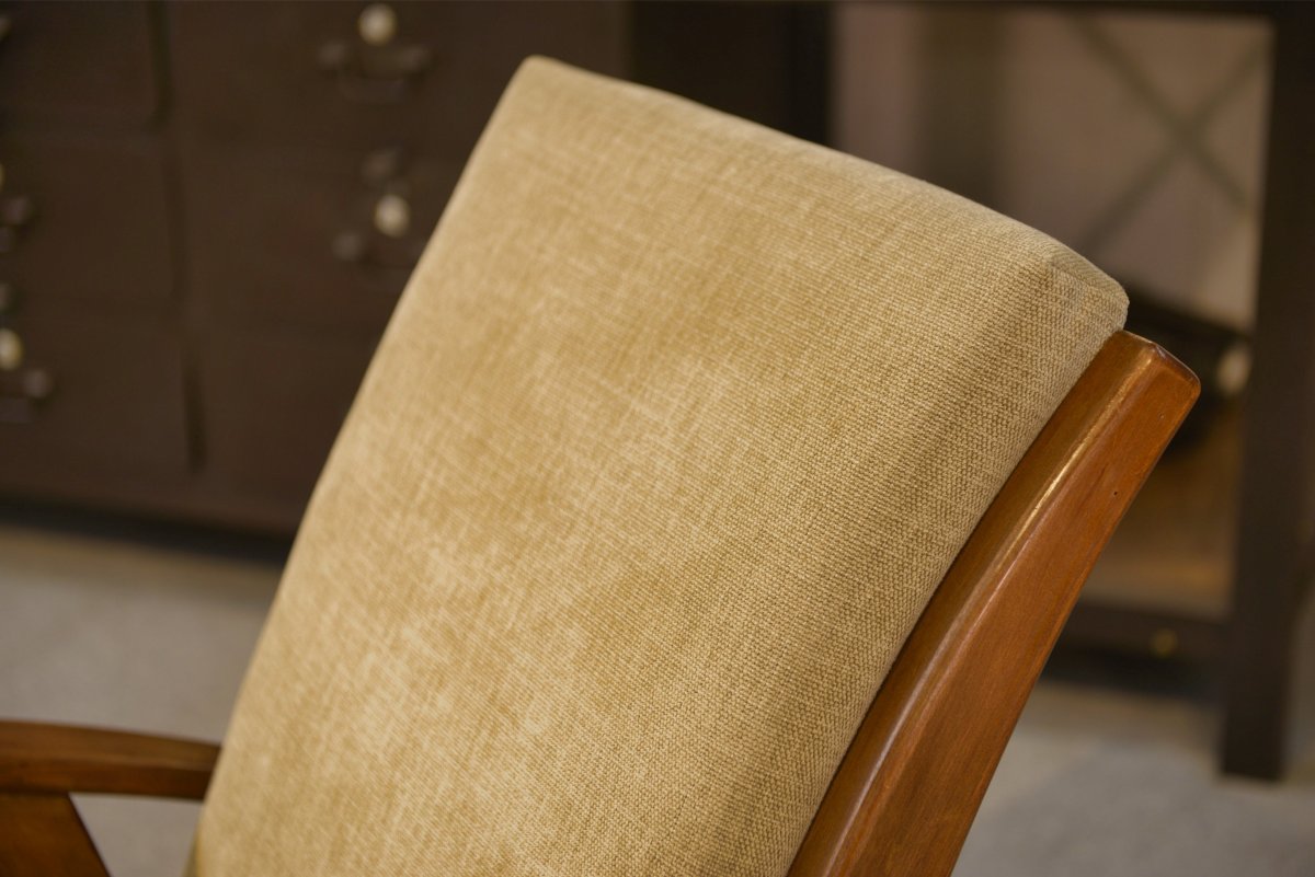 Scandinavian Armchair And Two Ottomans From The 1960s-photo-3
