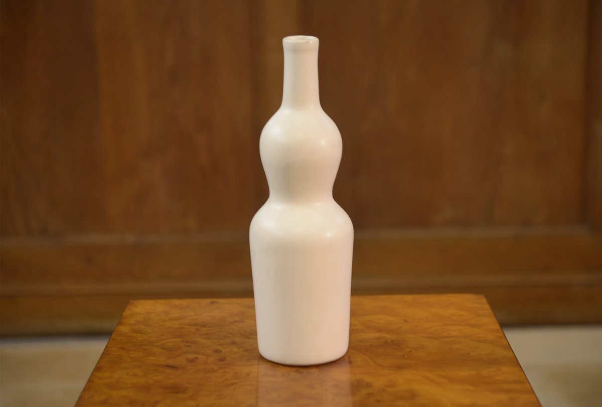 Ceramic Bottle-shaped Vase Signed By Roger Capron, 1960s-photo-3