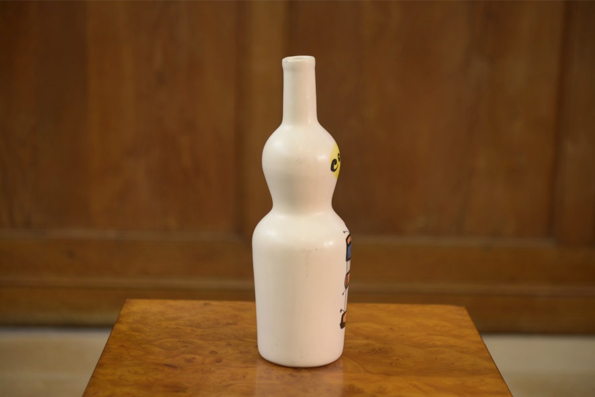 Ceramic Bottle-shaped Vase Signed By Roger Capron, 1960s-photo-2