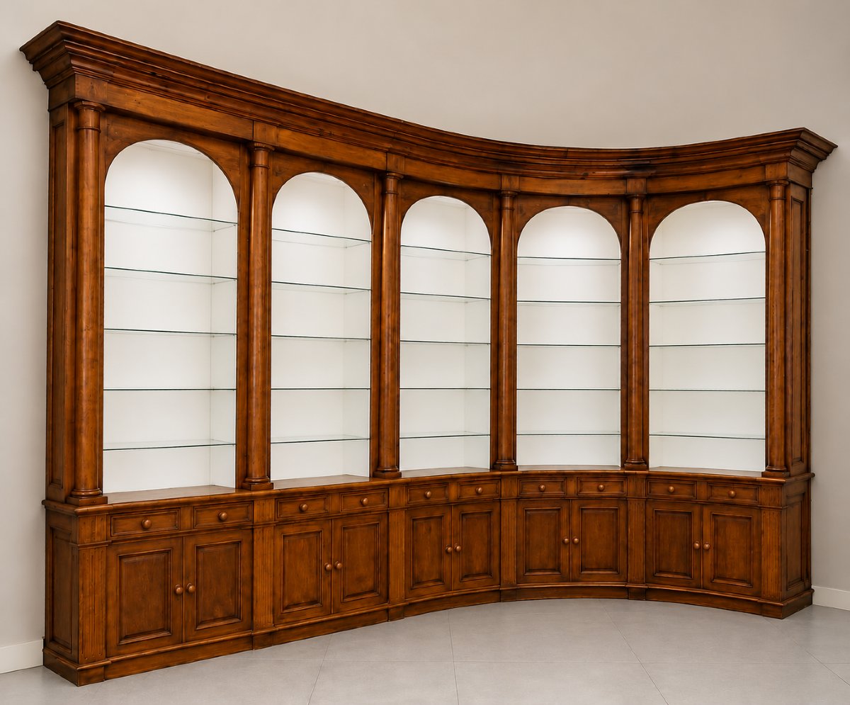 A Monumental Pair Of Apothecary Bookcases Made Of Oak, Mid-19th Century-photo-2