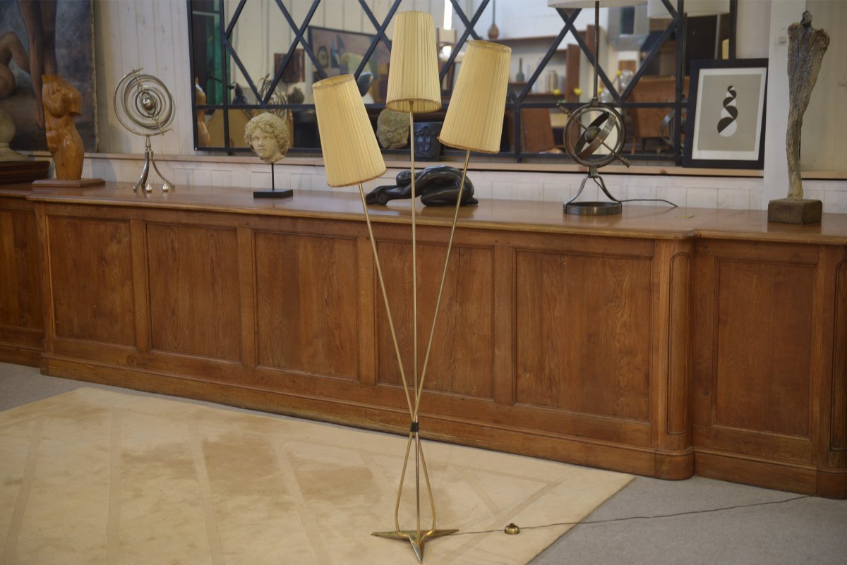 Lampadaire 3 bras Design 1960's-photo-5