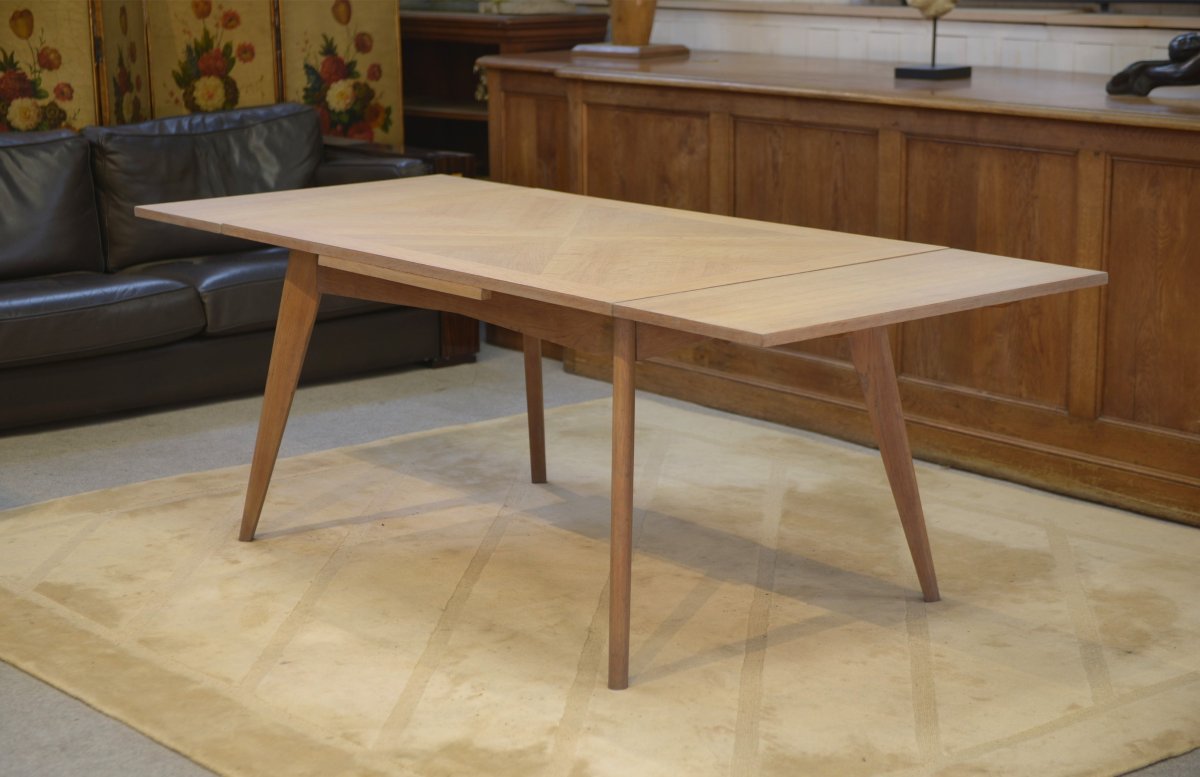 Table en chêne cérusé 1960's