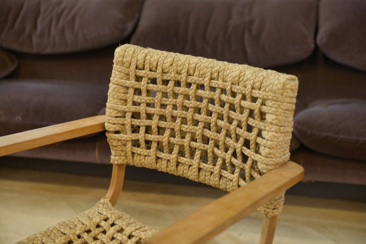Armchair By Adrien Audoux And Frida Minet For Vibo Vesoul, 1940s-photo-3