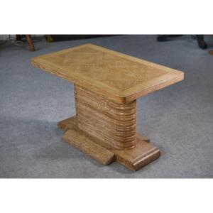 Table d'appoint en chêne massif attribué à Gaston Poisson 1960's