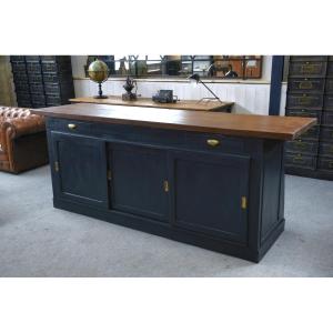 1950s Pine Sliding Door Counter