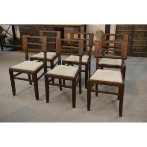 Ensemble de 6 chaises par Pierre Cruege 1960's