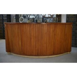 1950s Curved Oak Counter/bar