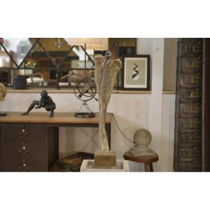 Abstract Raku Statue/totem 1960's