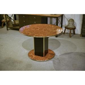 Circular Table In The Taste Of Willy Rizzo 1970's