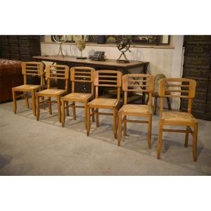 Set Of 6 Pierre Cruège Chairs 1950's