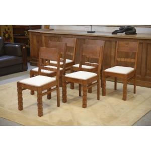 Set Of 6 1960s Brutalist Chairs
