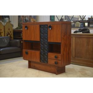 Armoire/bar brutaliste De Coene 1970's