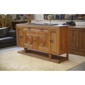 Oak Sideboard In The Style Of Charles Dudouyt, 1930s