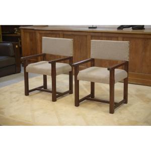 Paire de fauteuils 1950's