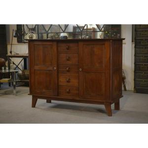 Reconstructed Oak Sideboard By René Gabriel, 1940s