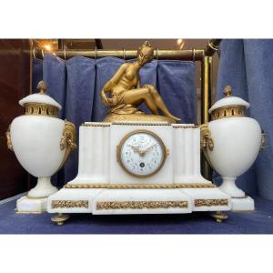 Pendule Garniture style Louis XVI  - Bronze "Vénus au bain" De Falconet Par Susse Frères