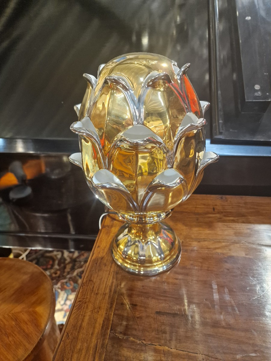 Lampe Ananas Design Vintage En Céramique 