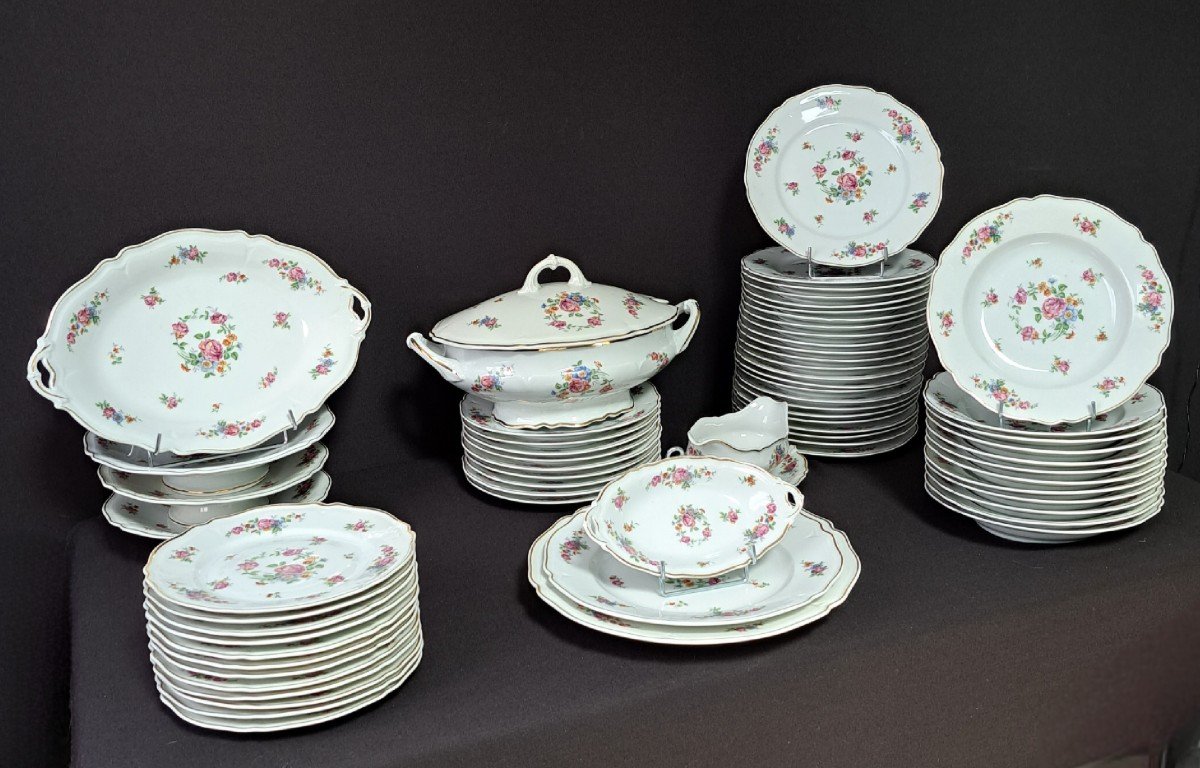 Service De Table En Porcelaine De Limoges : 20ème Siècle-photo-8