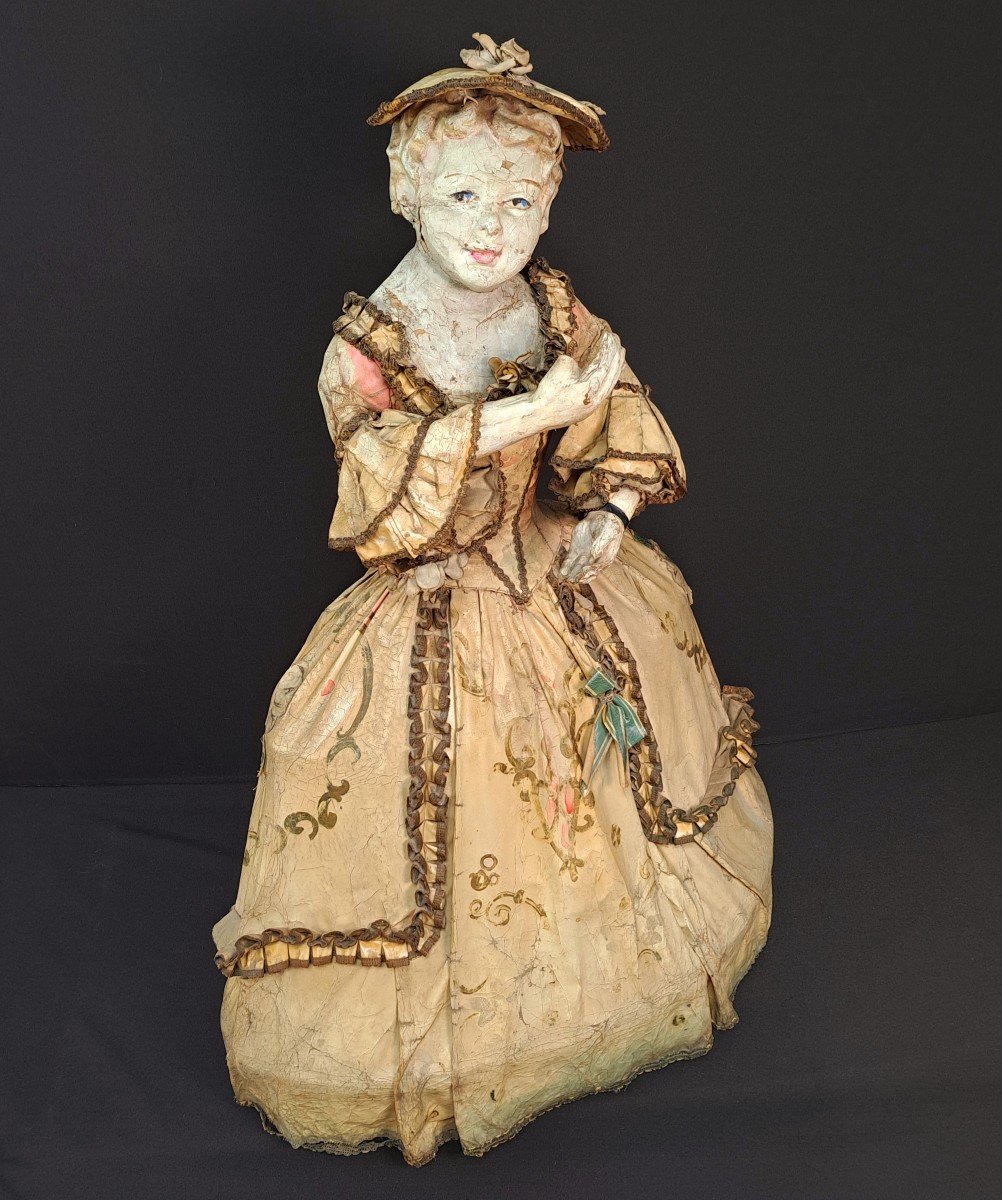 Proantic: Grande Poupée Mannequin, Robe à La Française: XVIIIème S