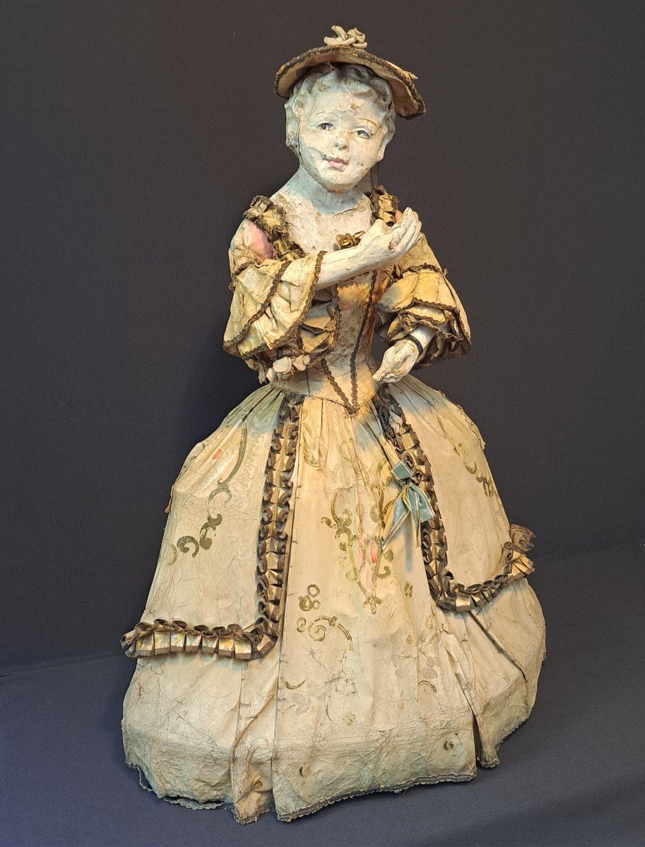 Grande Poupée Mannequin, Robe à La Française: XVIIIème Siècle