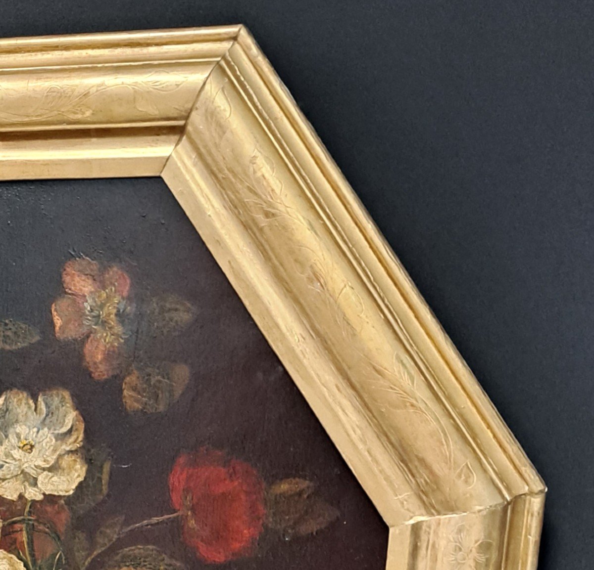 Bouquet De Fleurs: Nature Morte Ecole Hollandaise.-photo-4