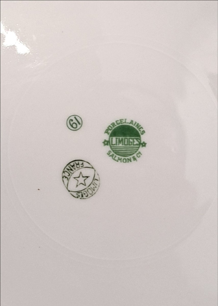 Limoges Porcelain Service: 88 Pieces Maison Salmon.-photo-4