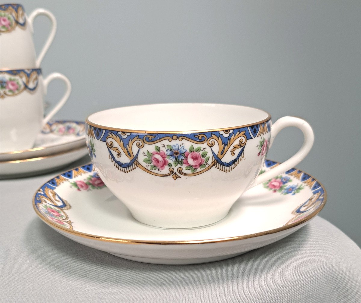 Service à Café De 28 Pièces Maison Salmon Porcelaine De Limoges-photo-4