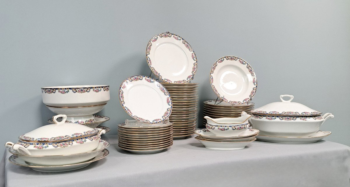 Service à Café De 28 Pièces Maison Salmon Porcelaine De Limoges-photo-6