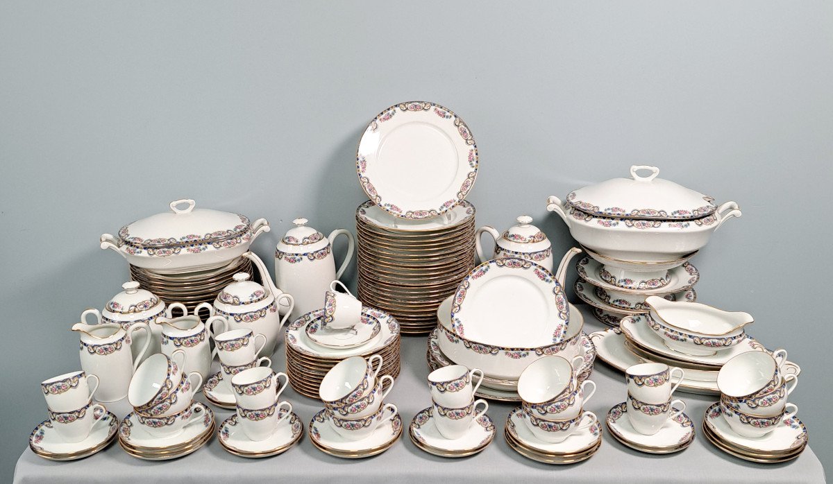 Service à Café De 28 Pièces Maison Salmon Porcelaine De Limoges-photo-7