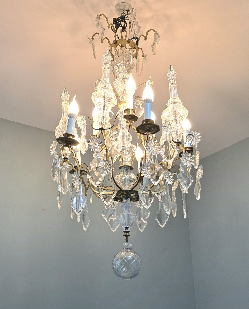 Lustre En Cristal à 9 Bougies.-photo-2