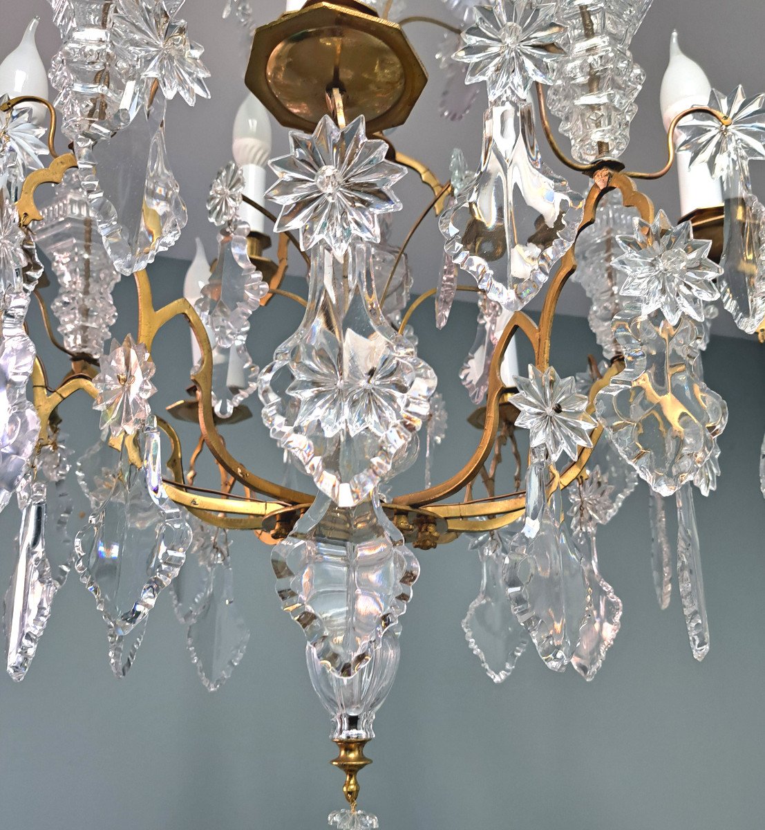 Lustre En Cristal à 9 Bougies.-photo-2