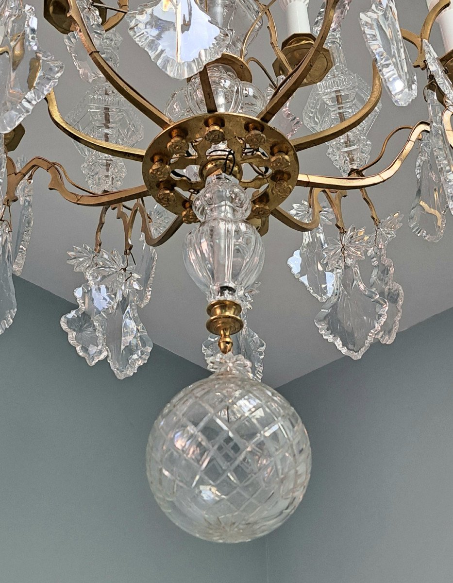 Lustre En Cristal à 9 Bougies.-photo-3