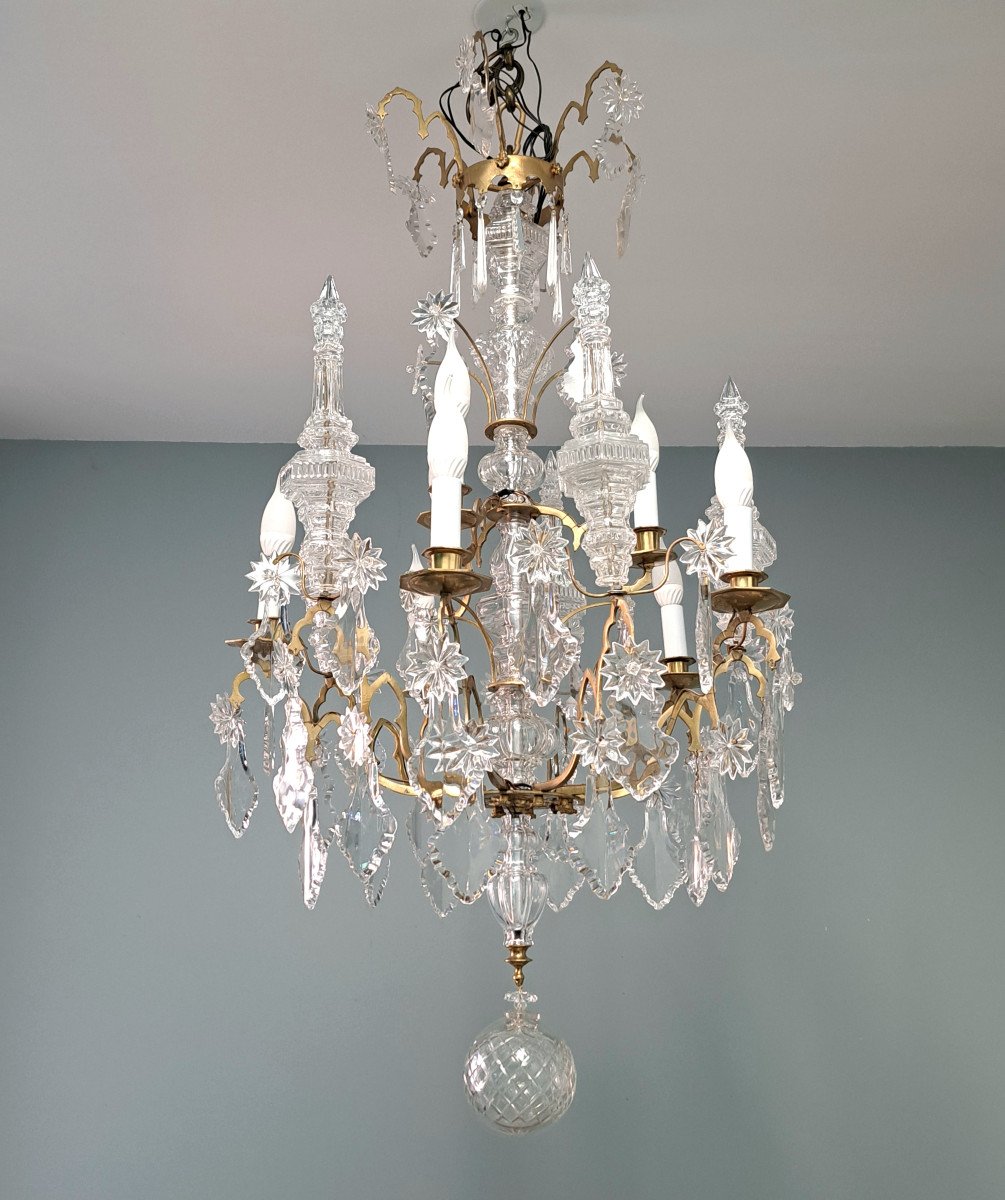 Lustre En Cristal à 9 Bougies.
