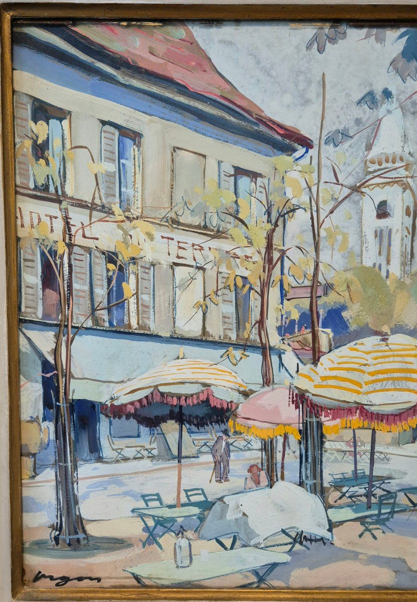 Montmartre Place Du Tertre: Jean Hugon.-photo-1