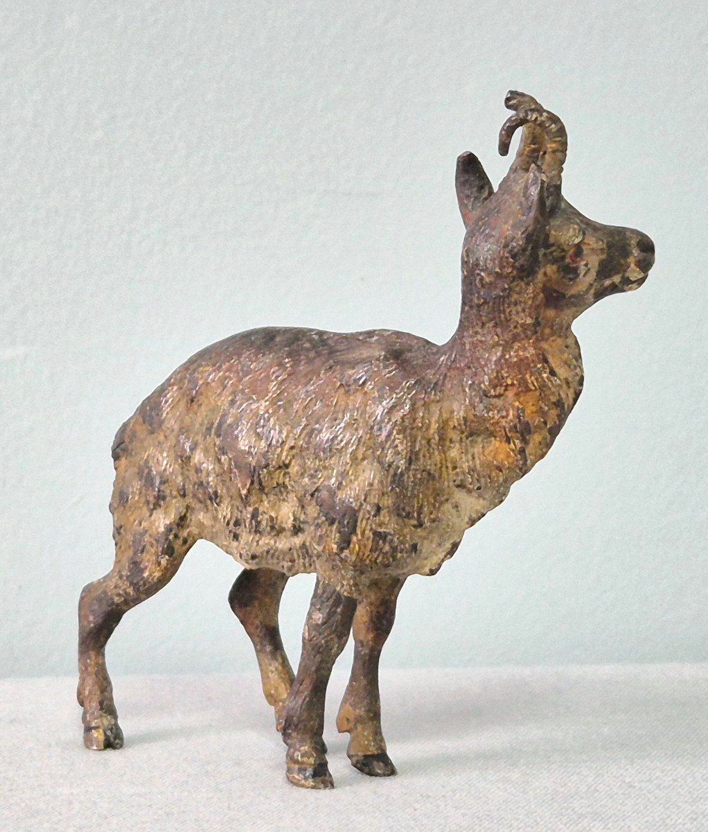 Bronze De Vienne: Chamois.-photo-3