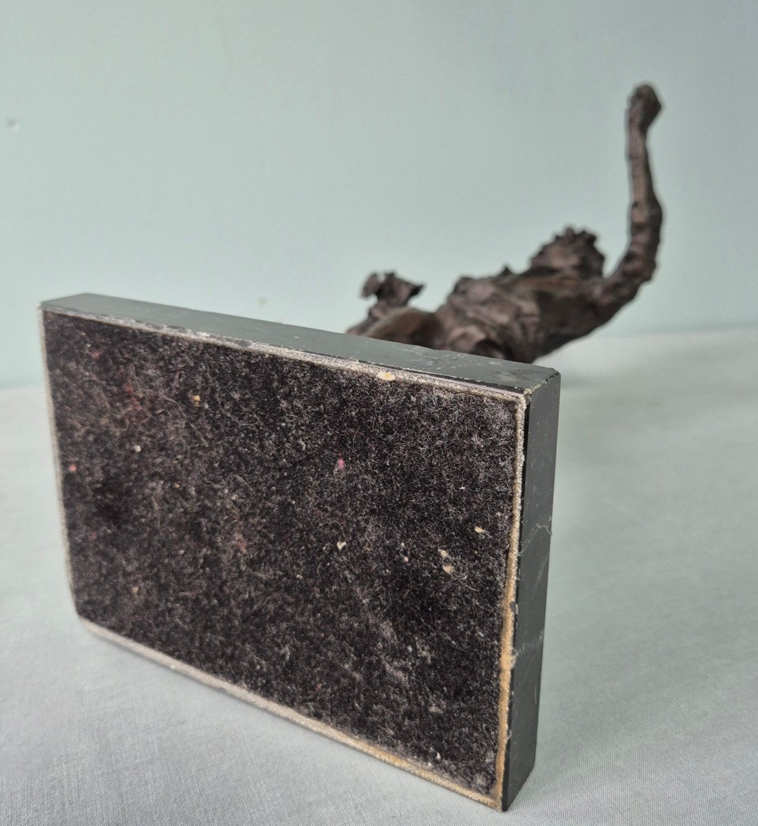 Le Vendeur De Fleurs: Bronze De Augusto Murer.-photo-5
