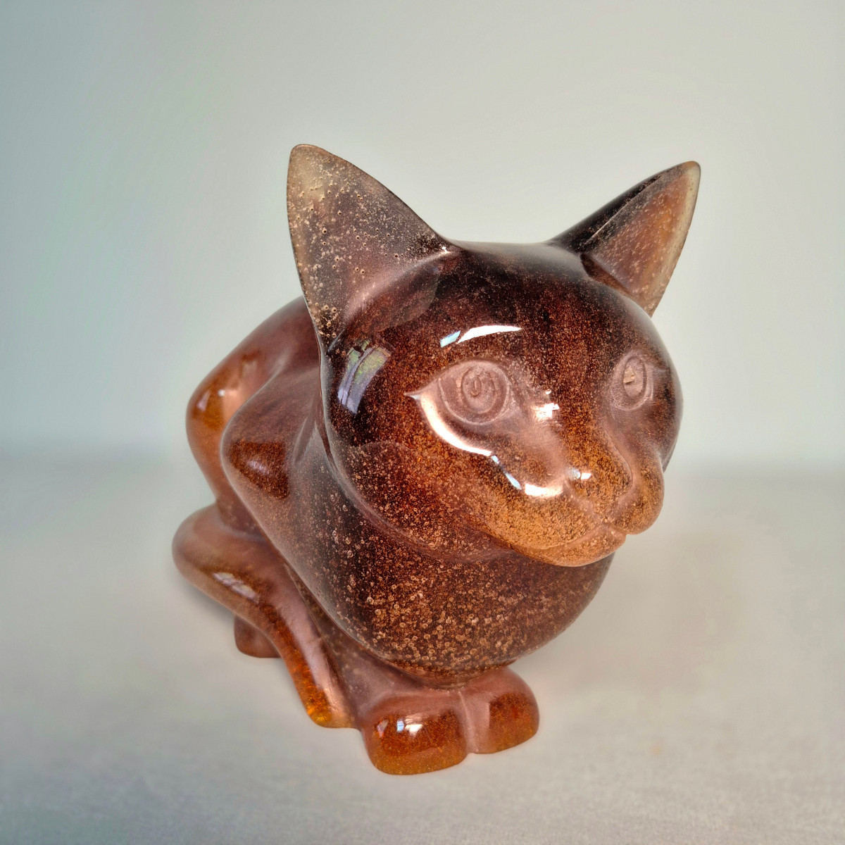 Grand chat en pâte de verre: Daum.-photo-1