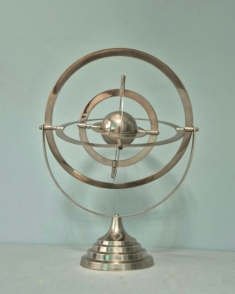 Aluminum Armillary Sphere.