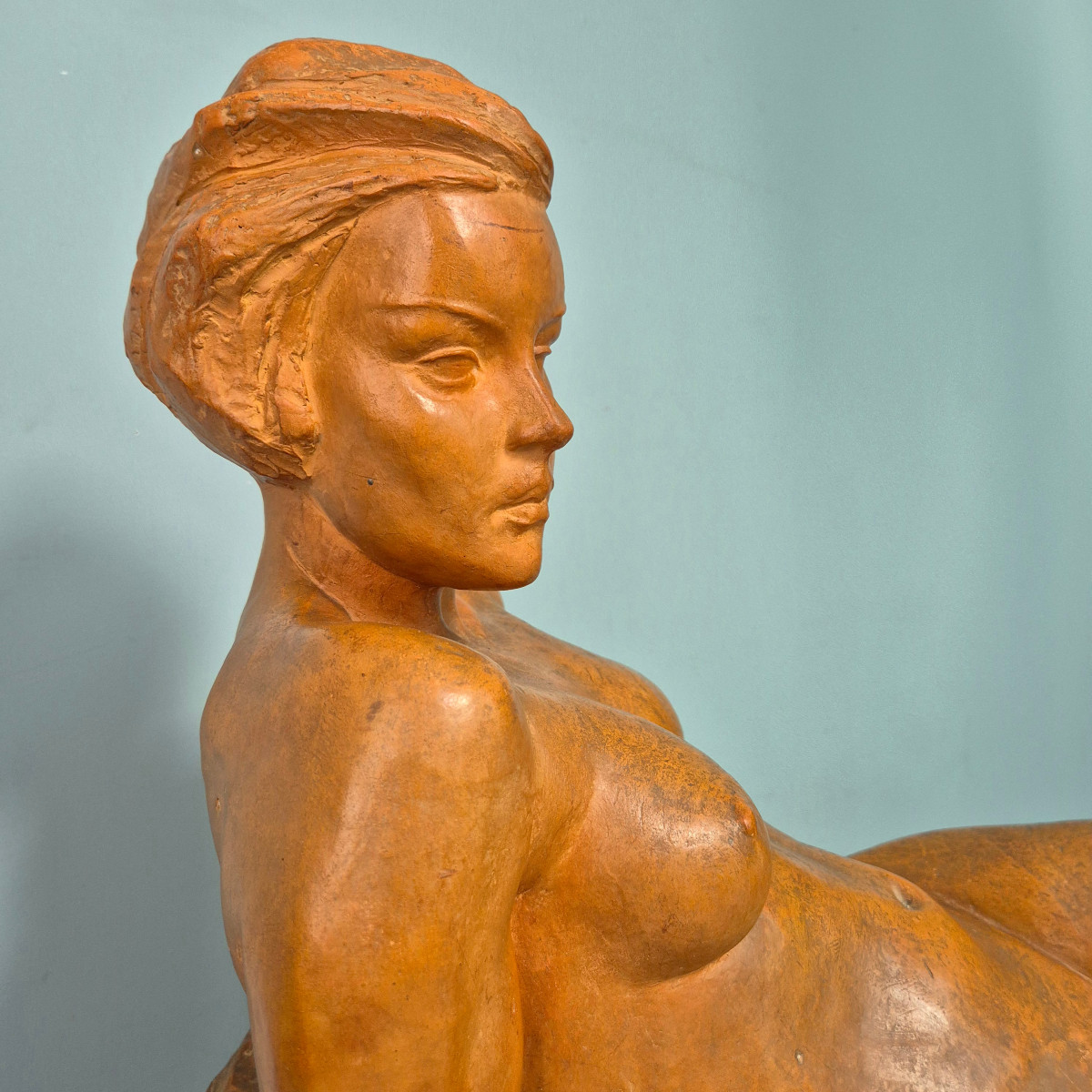 Nue allongée: Sculpture de A. Dupagne. -photo-3