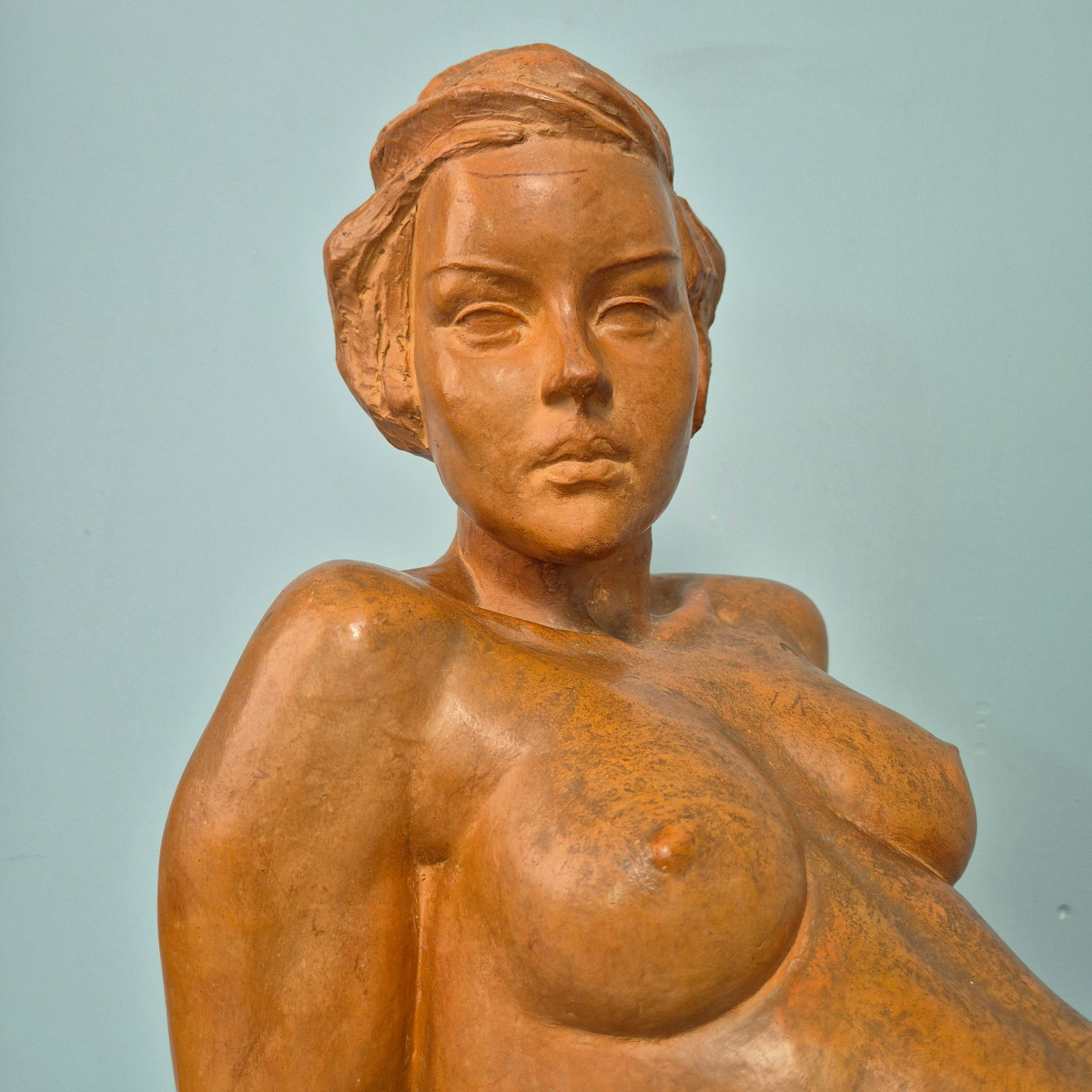 Nue allongée: Sculpture de A. Dupagne. -photo-2