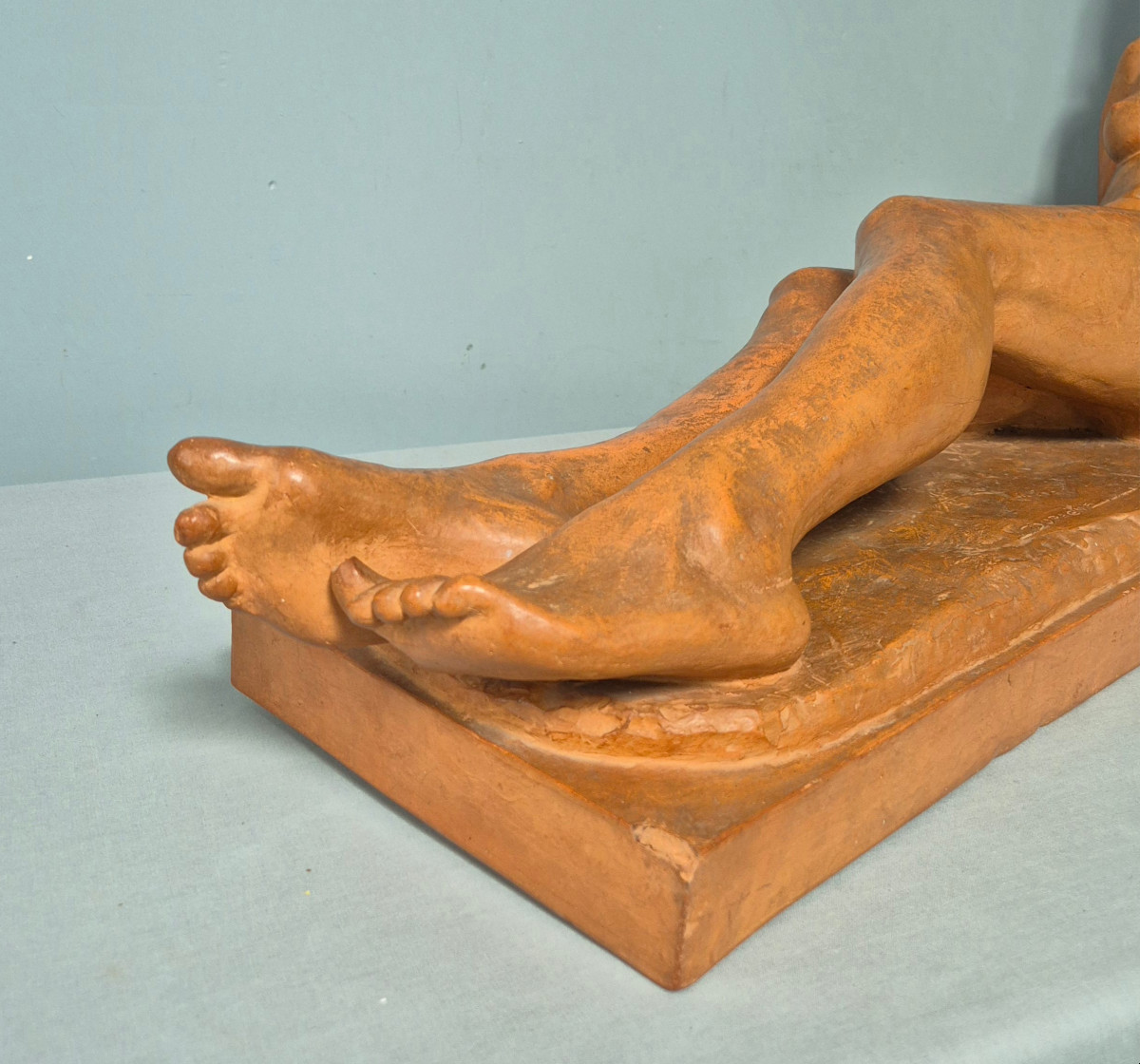 Nue allongée: Sculpture de A. Dupagne. -photo-5