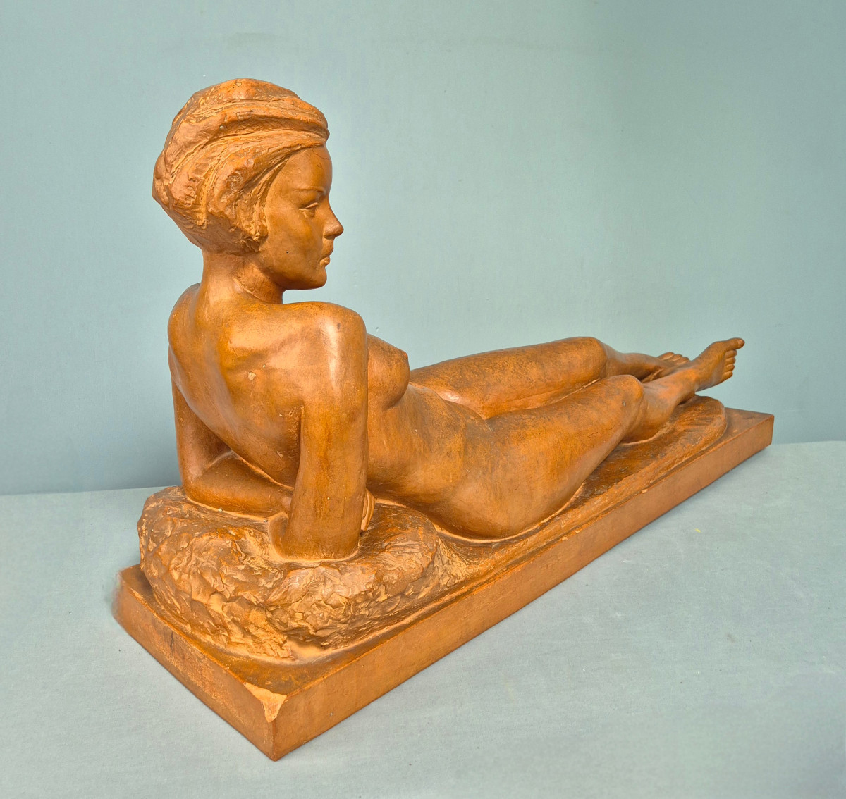 Nue allongée: Sculpture de A. Dupagne. -photo-7