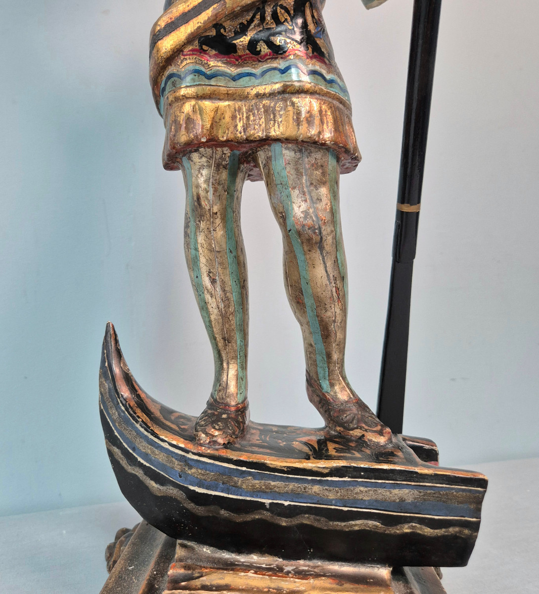 Carved Wooden Torch Holder: Venice.-photo-2