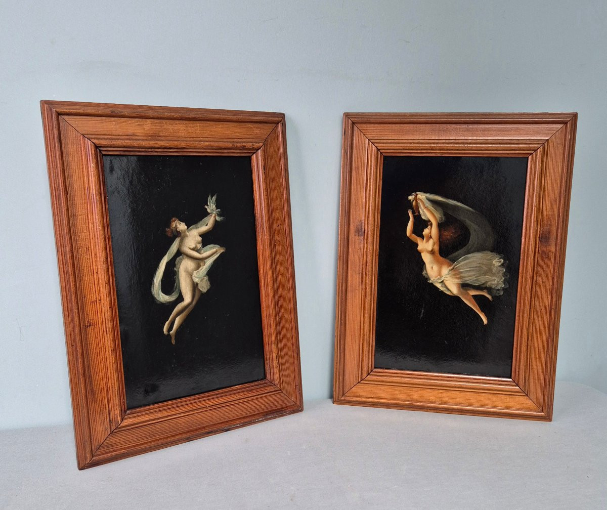 2 Young Girls: Chiaroscuro After Michelangelo Maestri. -photo-5