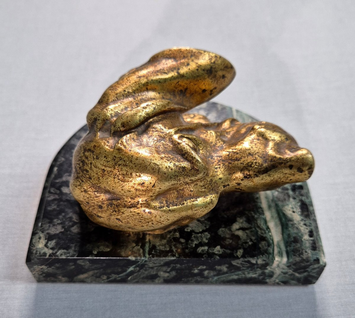 Paperweight: Dog Head Signed Jacquemart.-photo-2