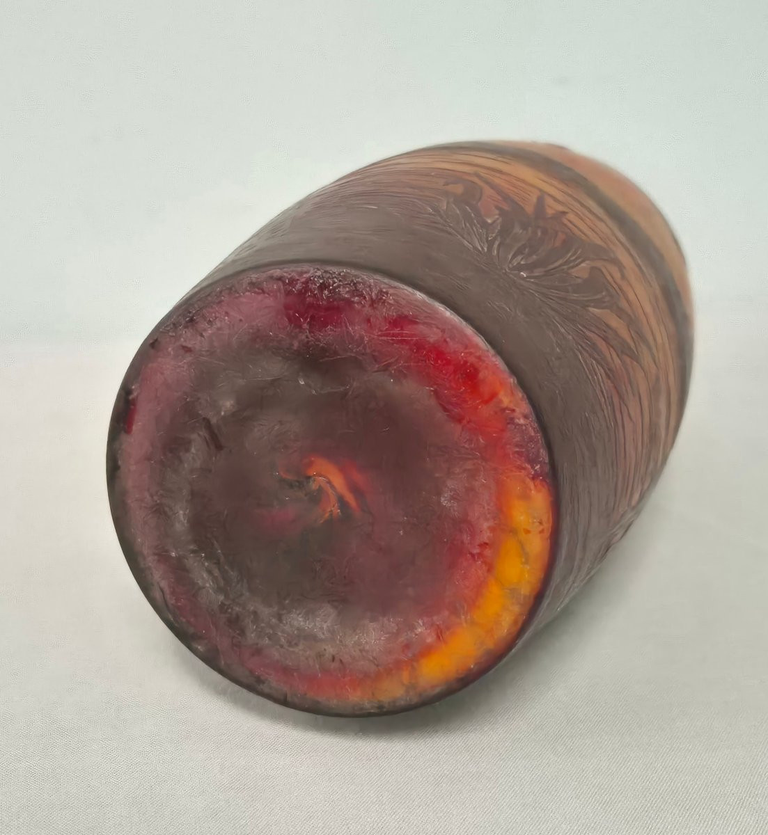 Glass Paste Vase: The Degué Palm Grove.-photo-5