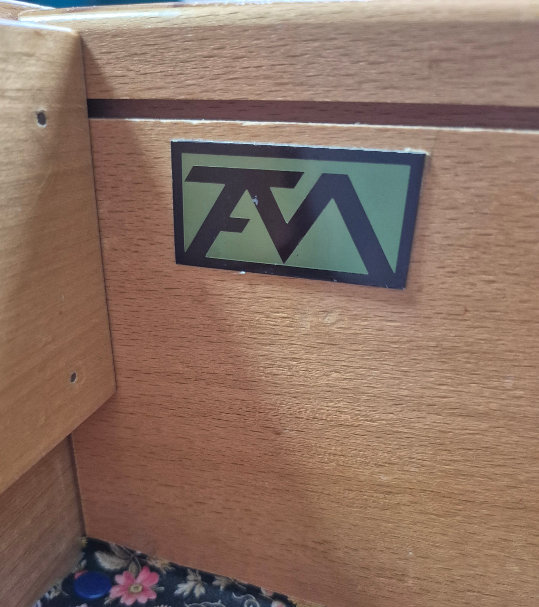 Bureau plat en teck.-photo-4