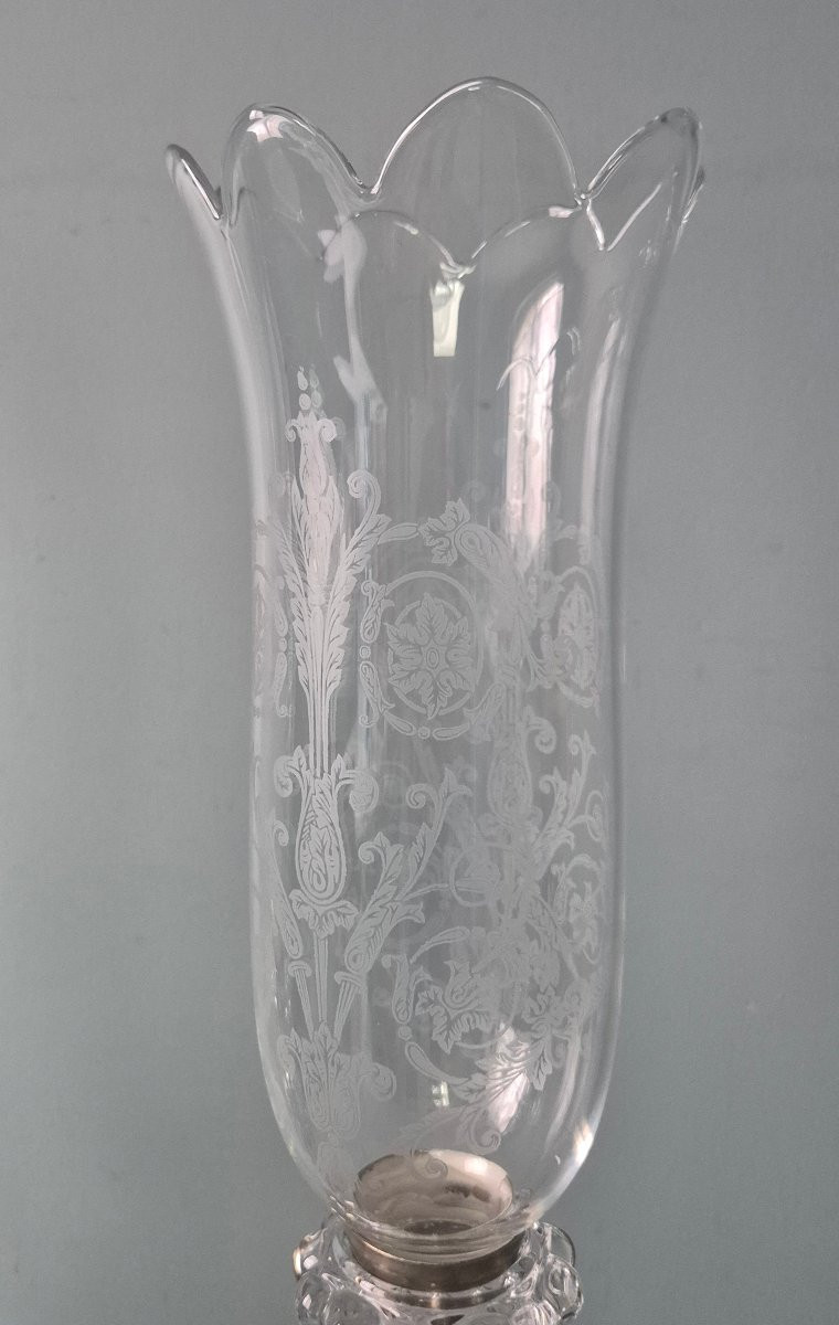 Pair Of Baccarat Crystal Candle Holders.-photo-5