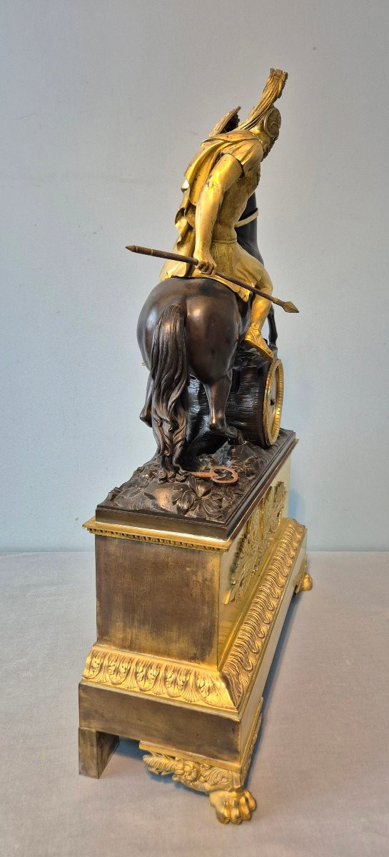 Alexandre Le Grand: Empire Gilt Bronze Clock. Wire Movement, 1823 Signed  Honoré Pons.-photo-5