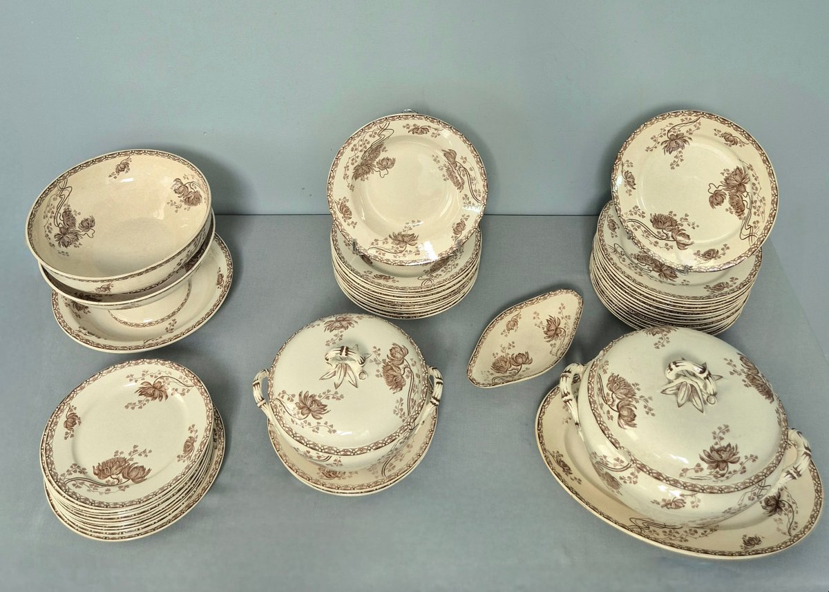 Sarreguemines Dinner Service. Royat Model.-photo-6